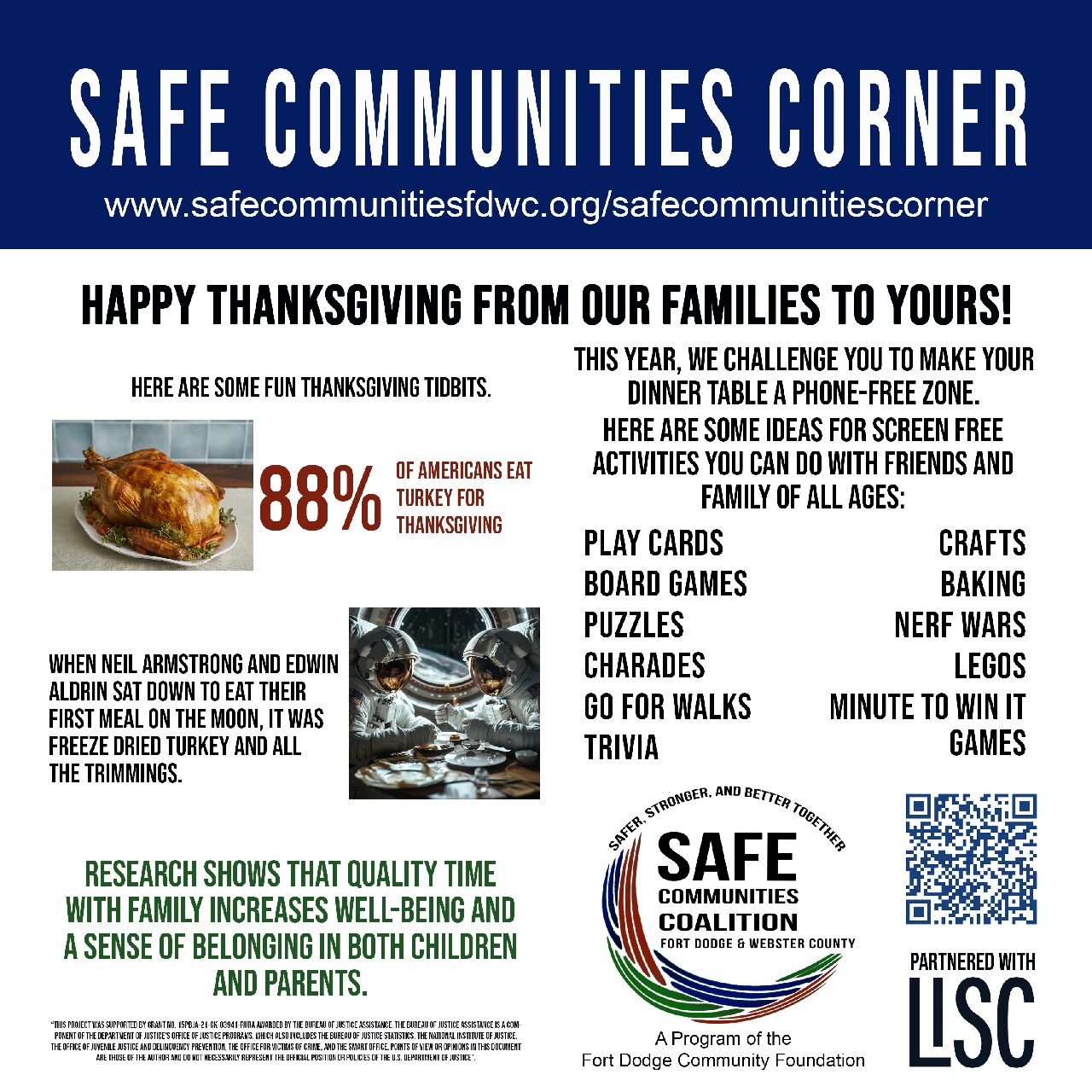 Nov. 25, 2024 Enjoy a Quality Thanksgiving with Family and Friends