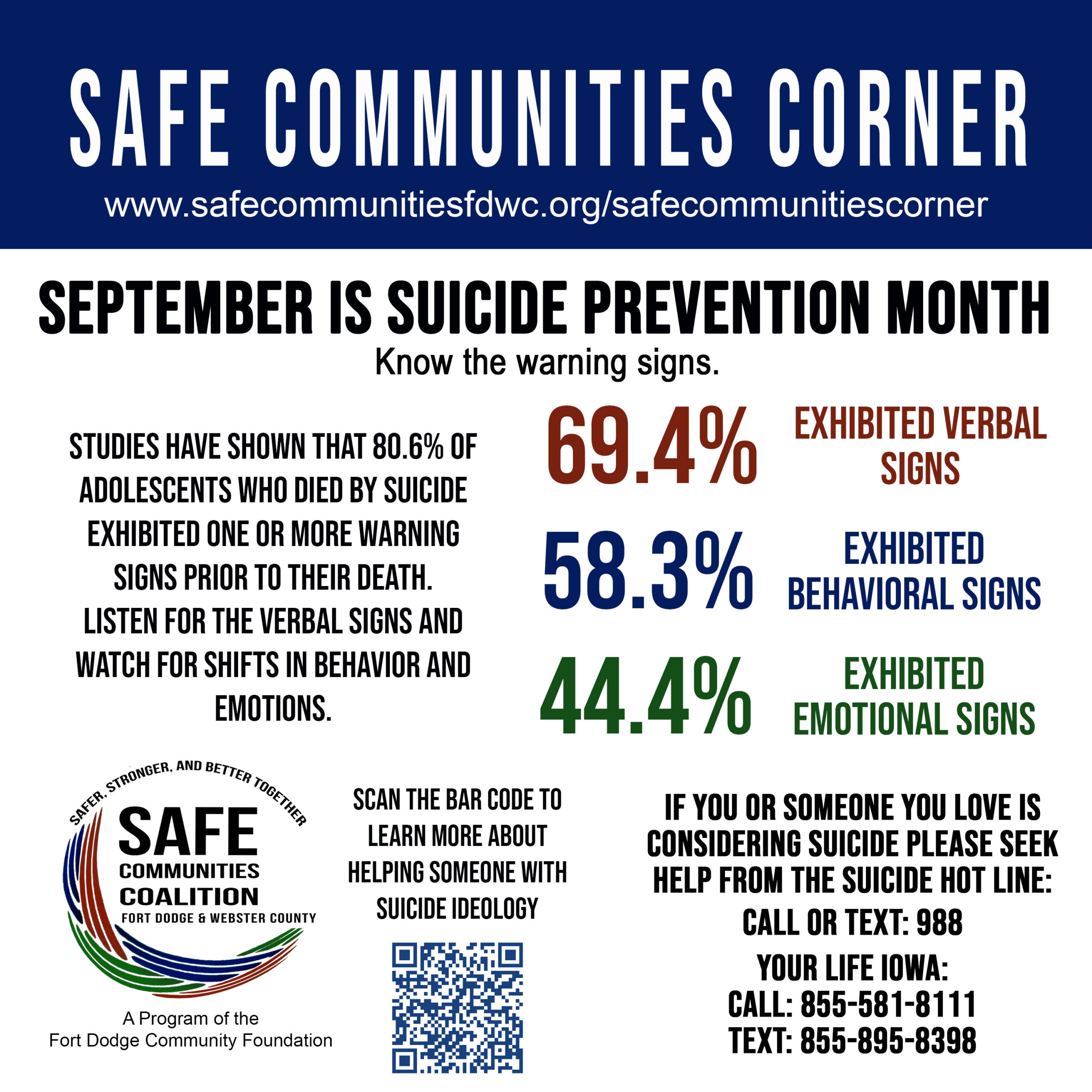 September is Suicide Prevention Month: Know the Warning Signs