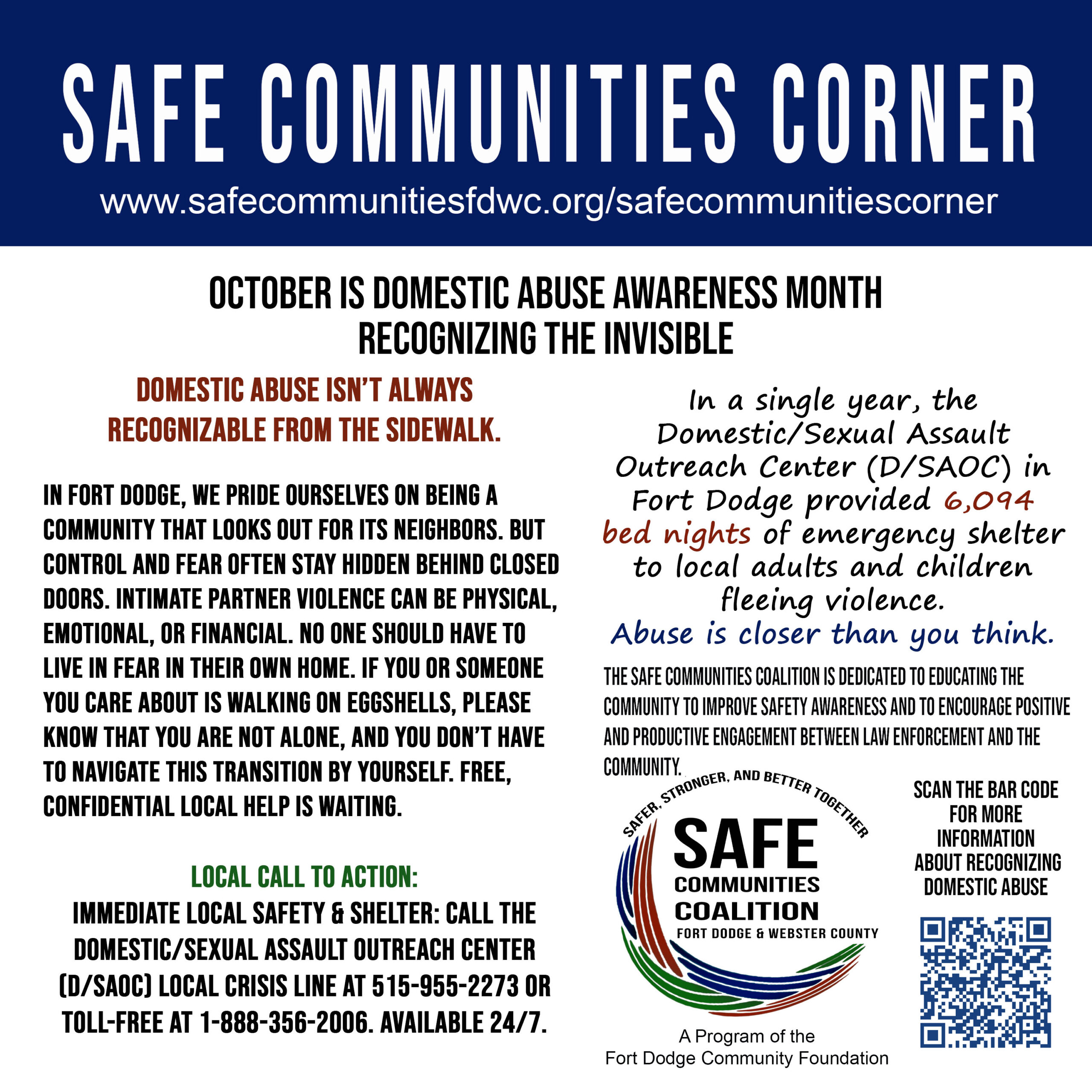 October is Domestic Abuse Awareness Month: Recognizing the Invisible